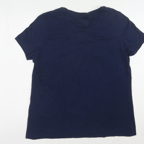 Majestic Women's Blue Baseball T-Shirt L