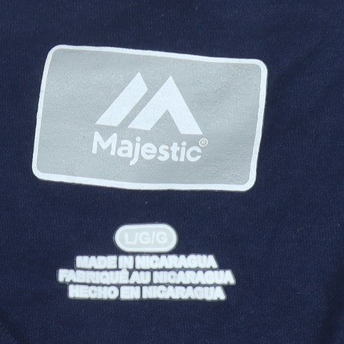 Majestic Women's Blue Baseball T-Shirt L