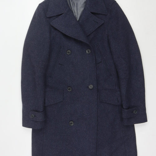 John Lewis & Co. Men's Blue Wool Pea Coat S