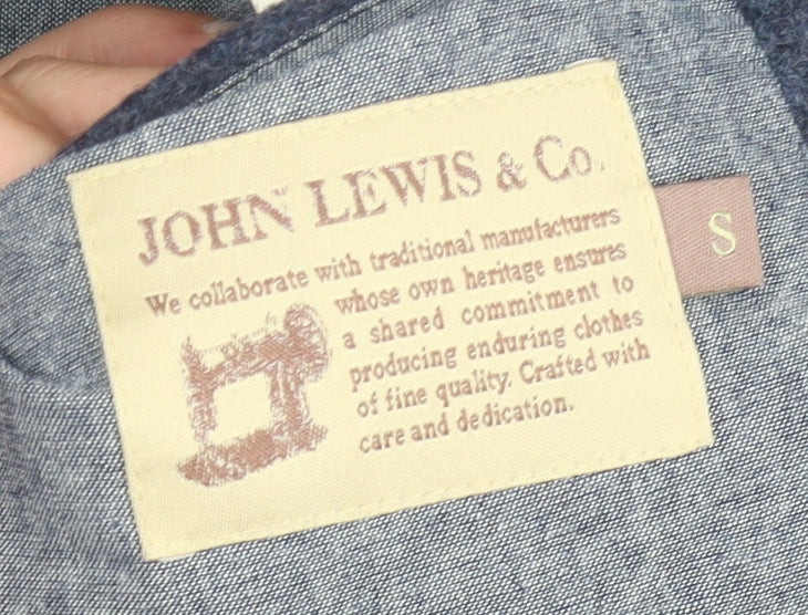 John Lewis & Co. Men's Blue Wool Pea Coat S