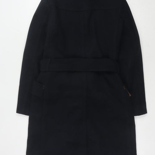 H&M Women's Black Trench Coat, UK 8, Belted
