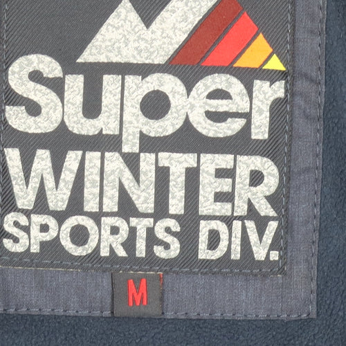 Super Women's Blue Puffer Jacket M Hooded Winter
