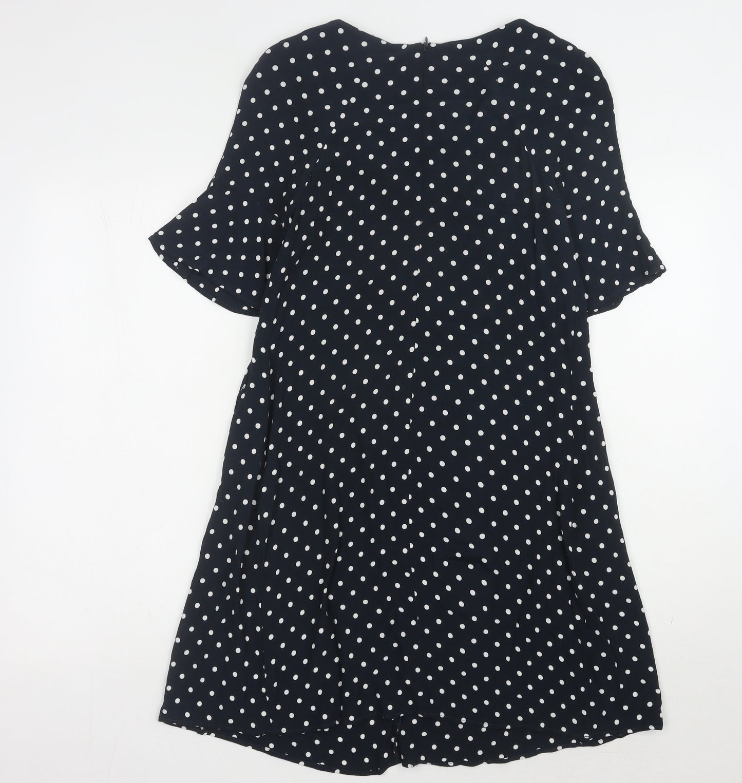 Phase Eight Women's Black Polka Dot Shift Dress, Size 8