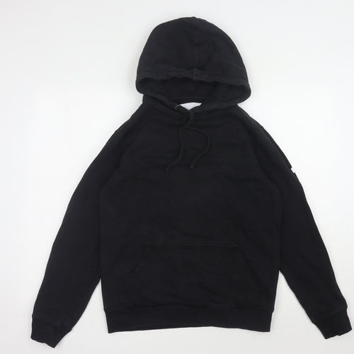 Calvin Klein Jeans Black Hoodie, S, Pullover, Unisex, Casual
