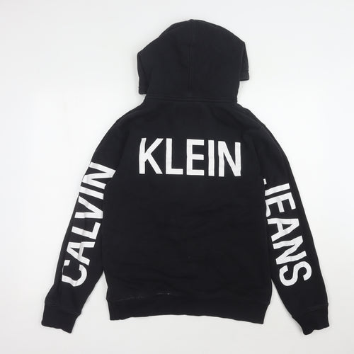 Calvin Klein Jeans Black Hoodie, S, Pullover, Unisex, Casual