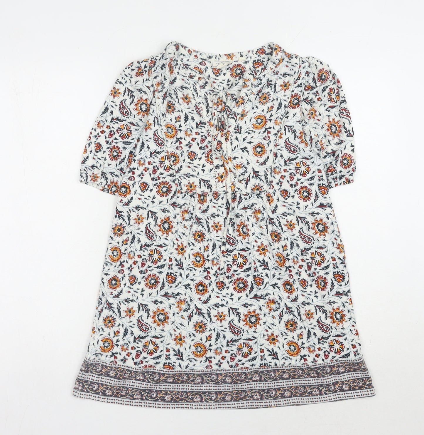 Fat Face Women's Multicoloured Floral Dress UK Size 6