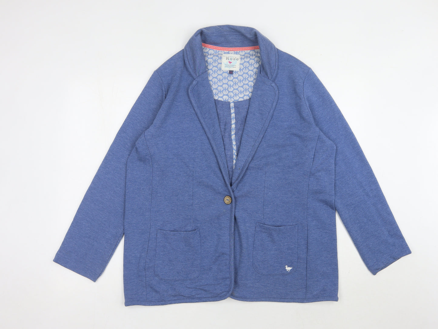 Country Rose Women's Blue Blazer Size L Casual Single-Breasted