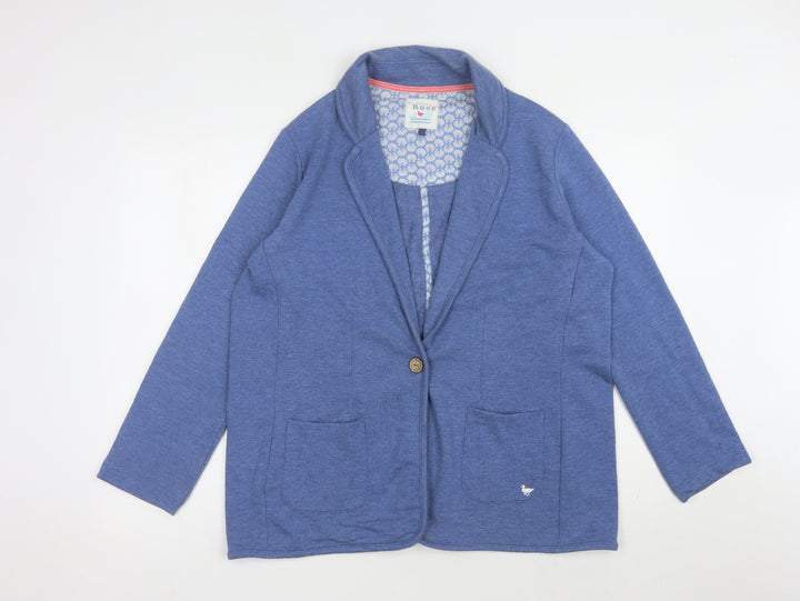 Country Rose Women's Blue Blazer Size L Casual Single-Breasted