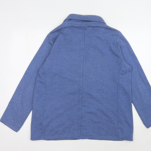 Country Rose Women's Blue Blazer Size L Casual Single-Breasted