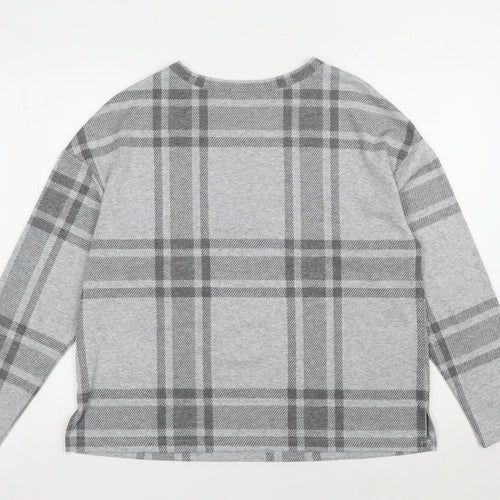 Marks and Spencer Women’s Grey Plaid Jumper Size 12
