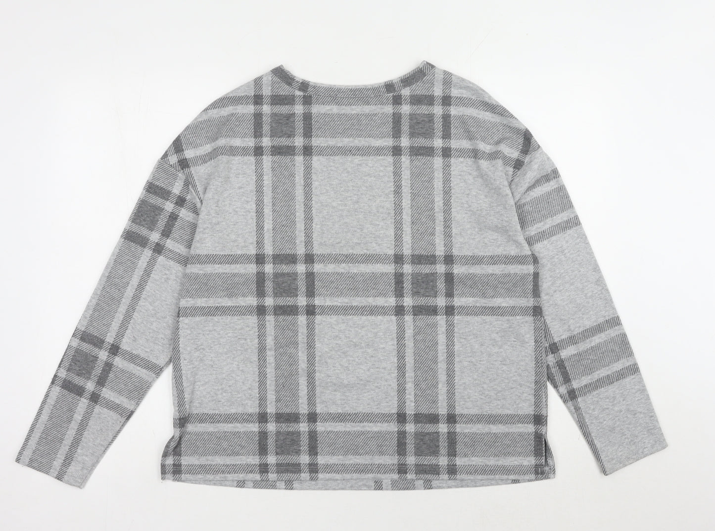 Marks and Spencer Women’s Grey Plaid Jumper Size 12
