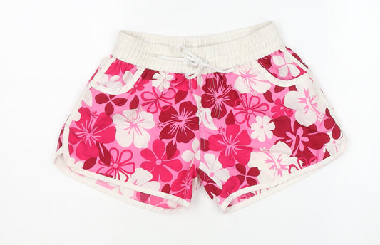 Bixtra Women's Multicoloured Floral Athletic Shorts S