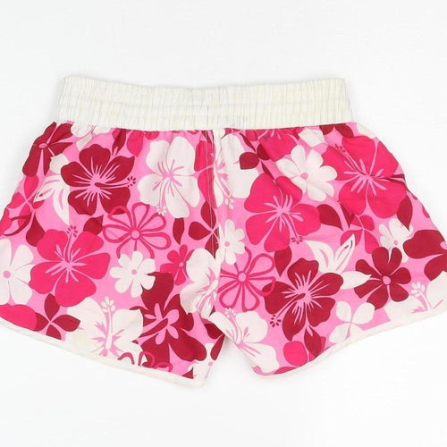 Bixtra Women's Multicoloured Floral Athletic Shorts S