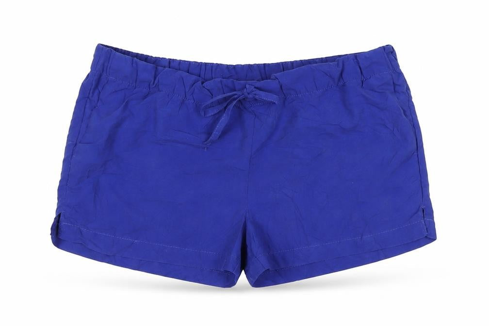 Front view of ESMARA Women's Blue Shorts, size 18-20, Drawstring