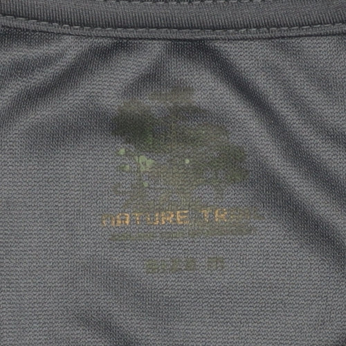 Men's Blue Crew Neck Moisture-Wicking T-Shirt