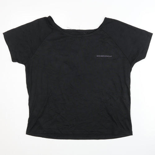 ERGEENOMIXX Black Women's Crew Neck Short Sleeve T-Shirt 10