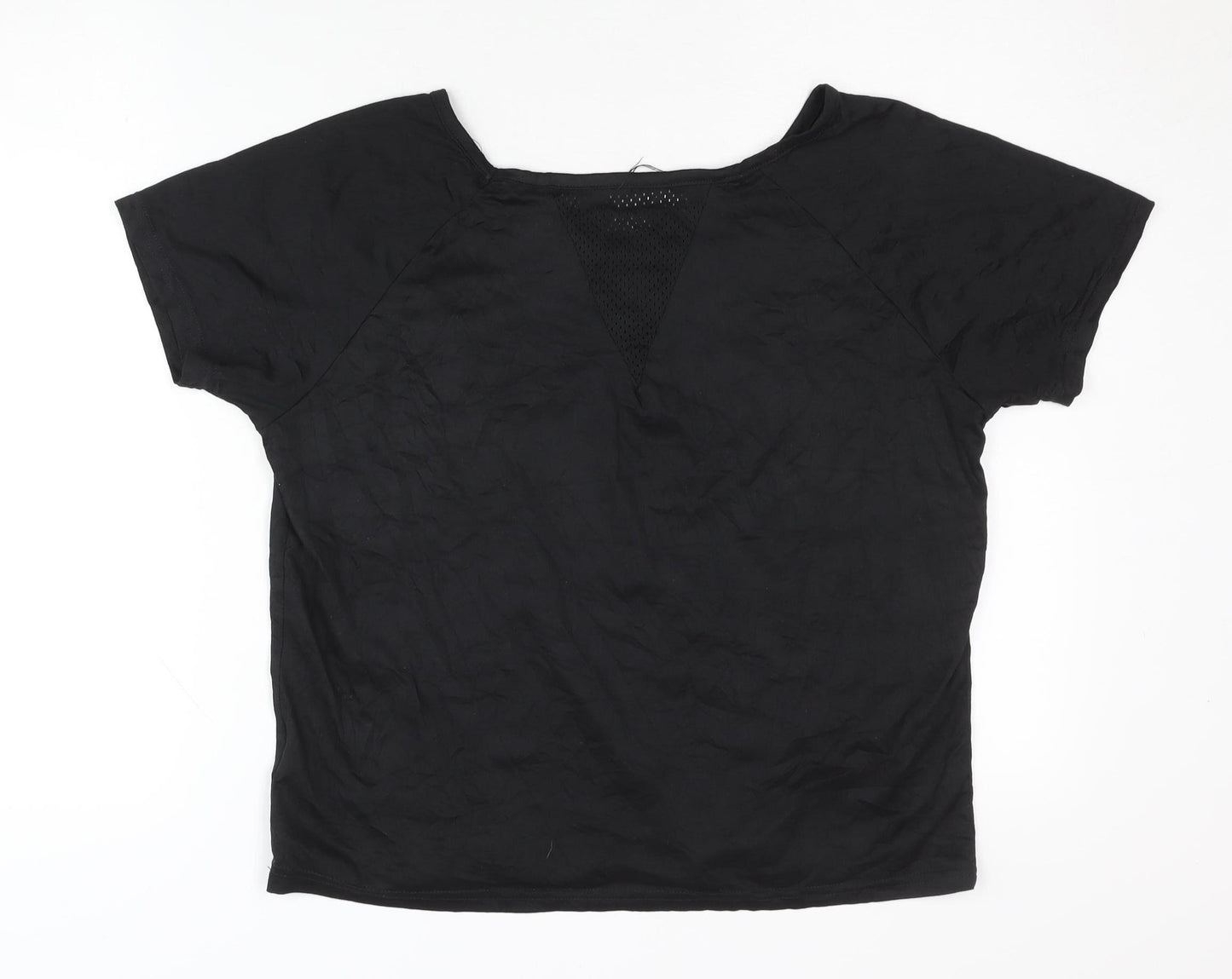ERGEENOMIXX Black Women's Crew Neck Short Sleeve T-Shirt 10
