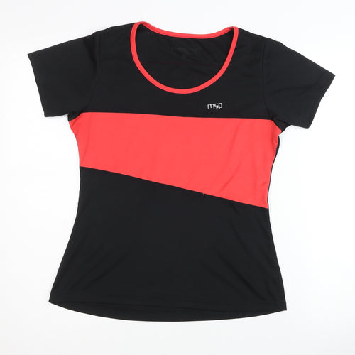 Manguun Sports Women's Black Colourblock T-Shirt Size 10
