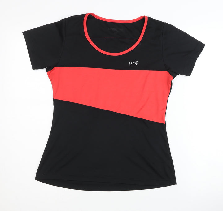 Manguun Sports Women's Black Colourblock T-Shirt Size 10