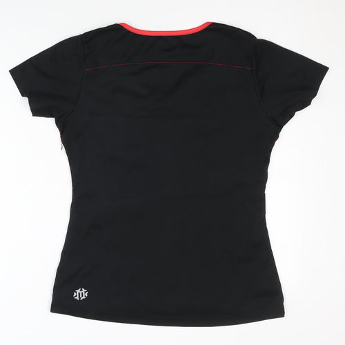 Manguun Sports Women's Black Colourblock T-Shirt Size 10
