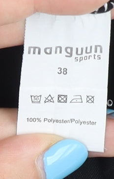 Manguun Sports Women's Black Colourblock T-Shirt Size 10