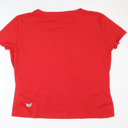 Erima Women's Red T-Shirt, Size 20, Crew Neck