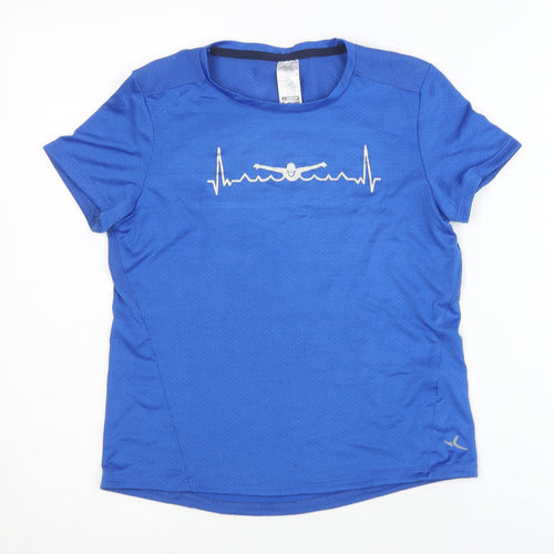 Decathlon Boys Blue T-Shirt 10-11 Years Sports Top