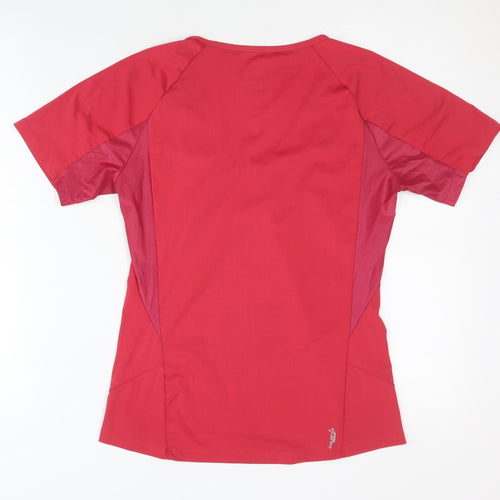 Quechua Women's Red V-Neck Activewear Top S