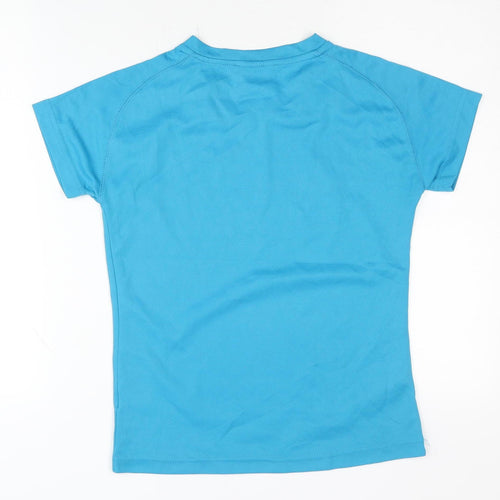 Fitness Boutique Women's Blue V-Neck T-Shirt