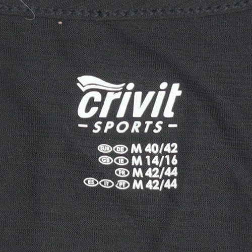 Crivit Sports Women's Black V-Neck T-Shirt M