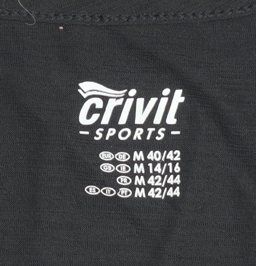 Crivit Sports Women's Black V-Neck T-Shirt M