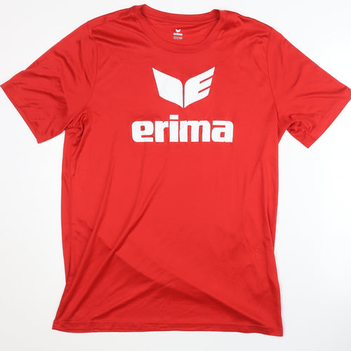 Erima Men's Red Short Sleeve T-Shirt L