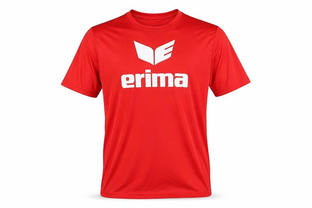Front view of Erima Men's Red Short Sleeve T-Shirt L