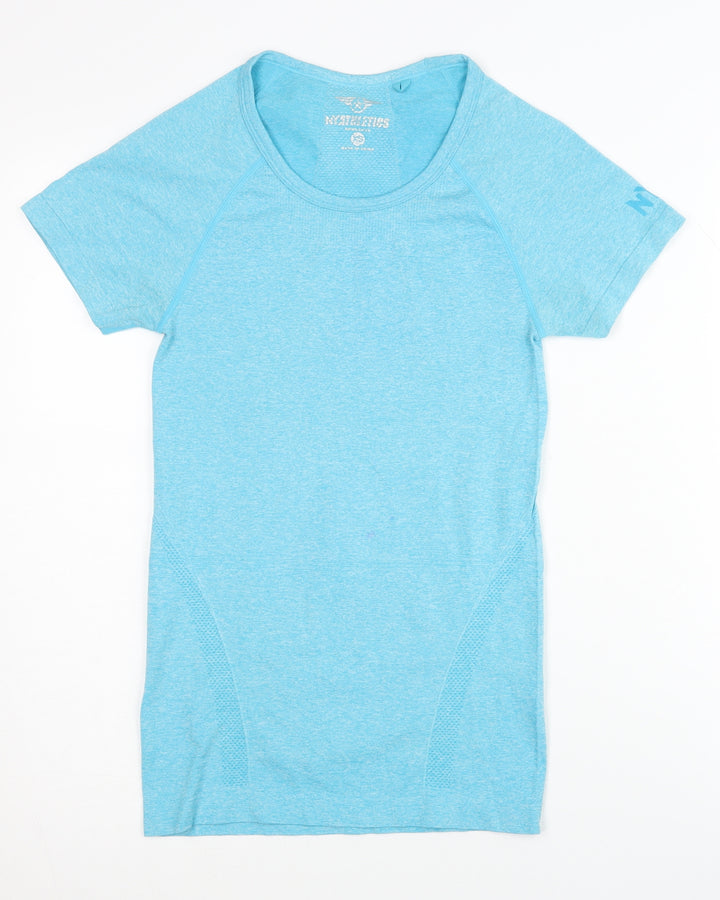 NY Athletics Women's Blue T-Shirt, Size S, Casual Style
