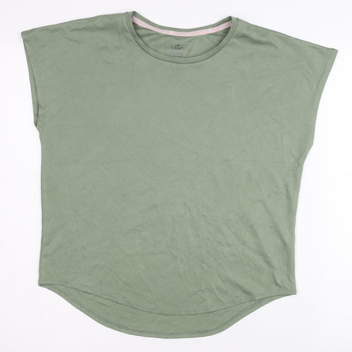 H&M Green Girls' T-Shirt Size 12 - Polyester Crew Neck