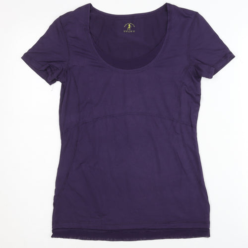 Work Out & Dance Women's Purple Stretch Dance T-Shirt Size 8