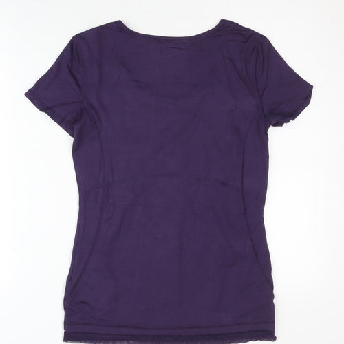 Work Out & Dance Women's Purple Stretch Dance T-Shirt Size 8