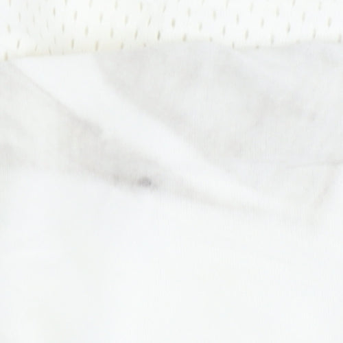 H&M White Anime Sports Jersey T-Shirt M