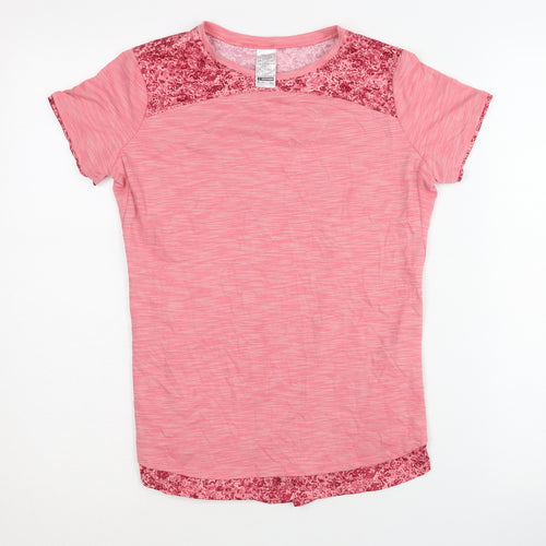 Decathlon Girls Pink Short Sleeve Activewear Top - Size 14-15