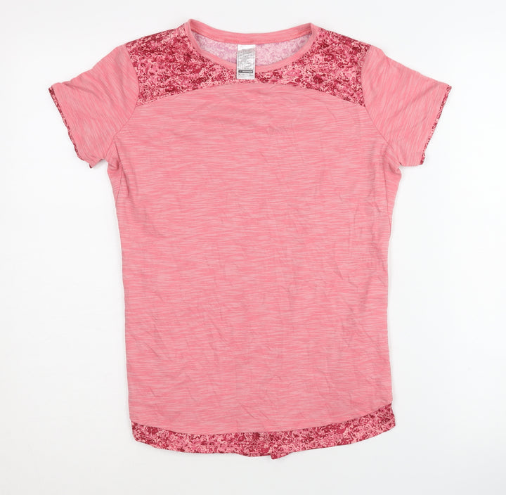 Decathlon Girls Pink Short Sleeve Activewear Top - Size 14-15