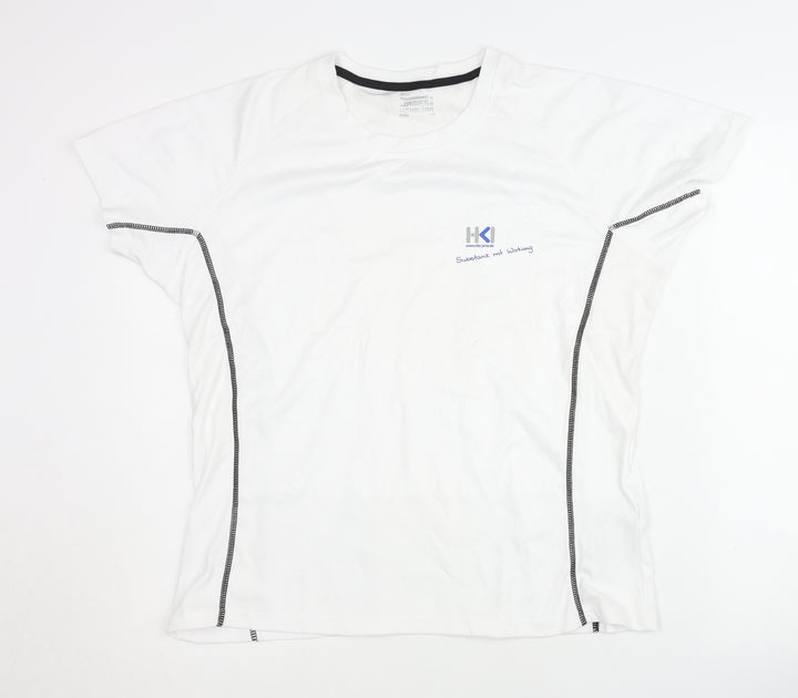James and Nicholson White Unisex 2XL Gym T-Shirt
