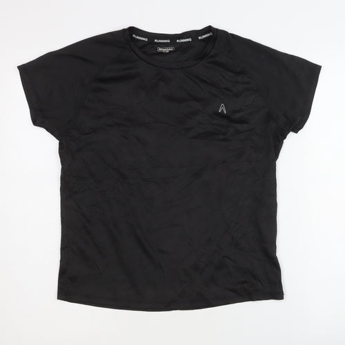 Boomerang Womens Black Running T-Shirt Size 16