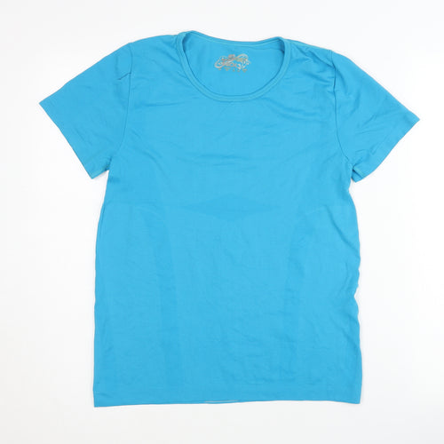Sports Tech Women's Blue T-Shirt, Size 12, Activewear