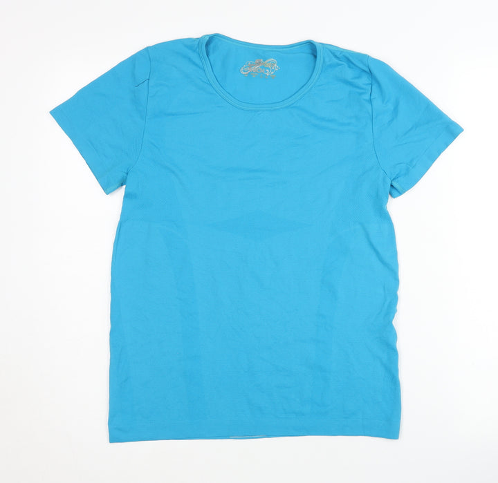 Sports Tech Women's Blue T-Shirt, Size 12, Activewear