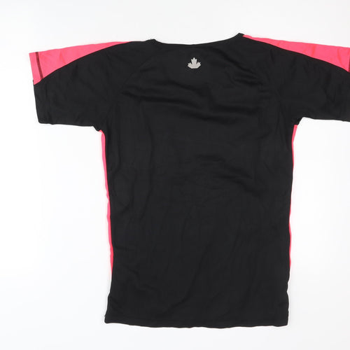 New Impact Women's Black Pink Gym Top M Colourblock