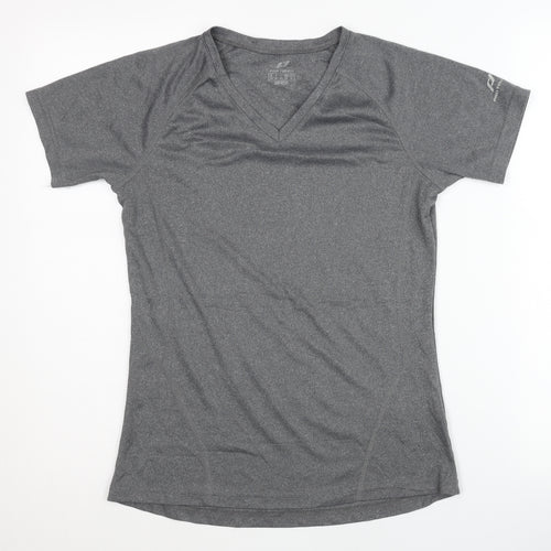 Pro Touch Women's Grey V-Neck T-Shirt, Size 10