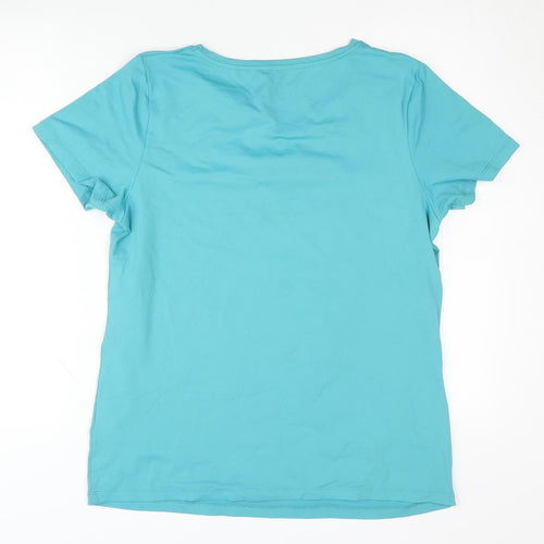 Push Ball Women's Blue XL Activewear T-Shirt