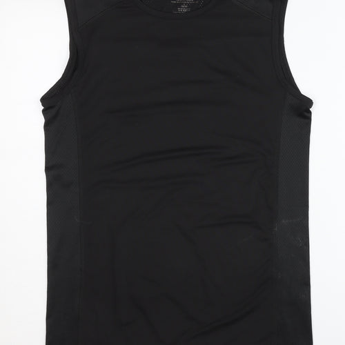 Active Touch Men's Black Gym Tank, Athletic Fit, Size L