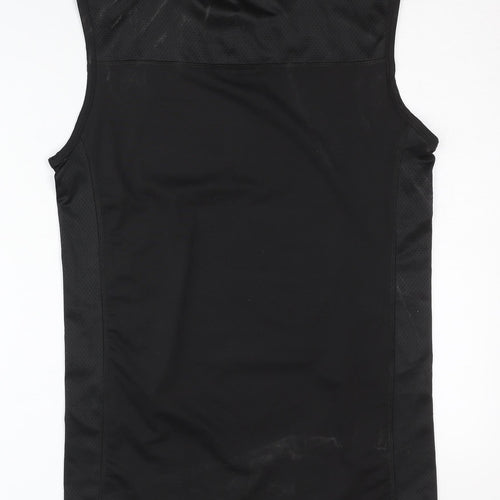 Active Touch Men's Black Gym Tank, Athletic Fit, Size L