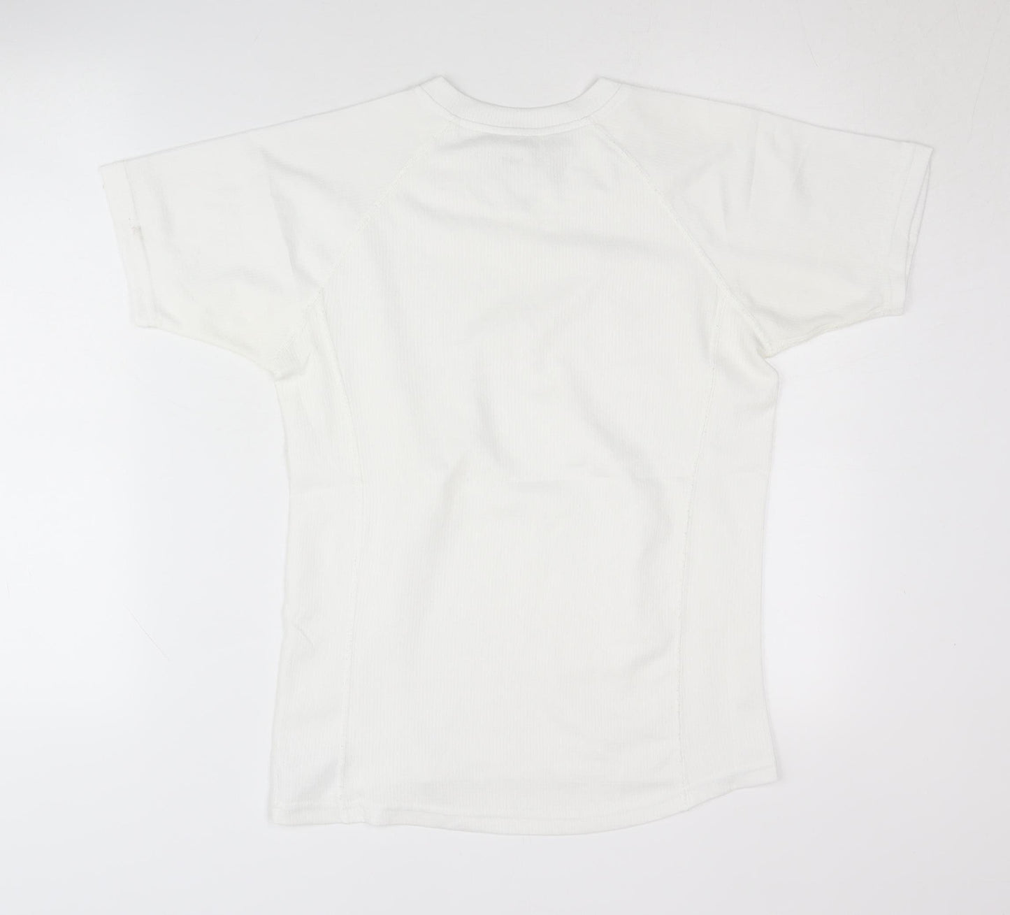 Island White Unisex Adult M Basic V-Neck T-Shirt